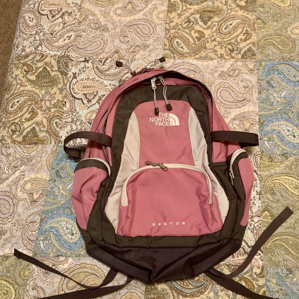 The North Face Pink and Black Backpack-NWOT